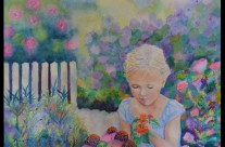 Little Girl in Garden